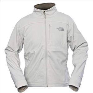 White north face windbreaker jacket